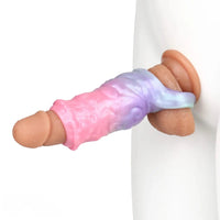 4.96in Silicone Soft Cock Fantasy Hollow Dildo Sleeve For Cock Extension