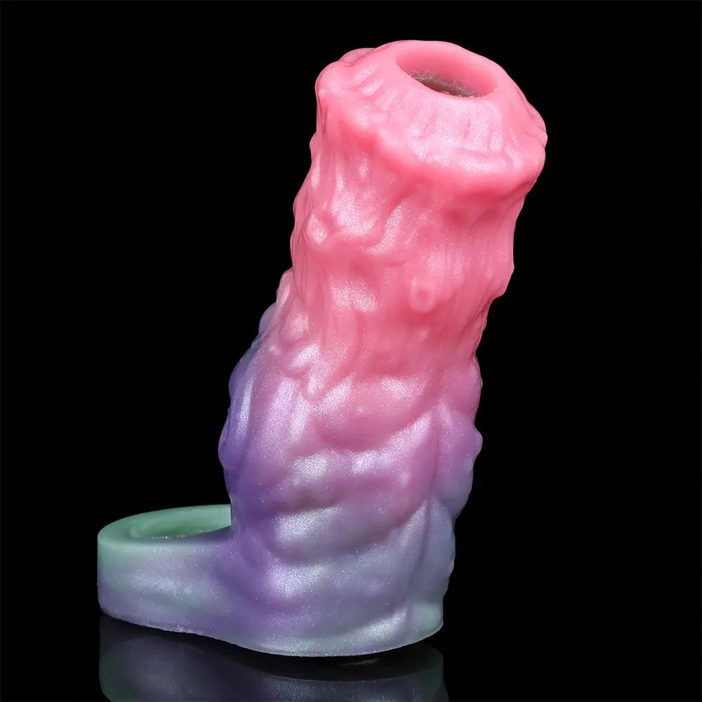 4.96in Silicone Soft Cock Fantasy Hollow Dildo Sleeve For Cock Extension