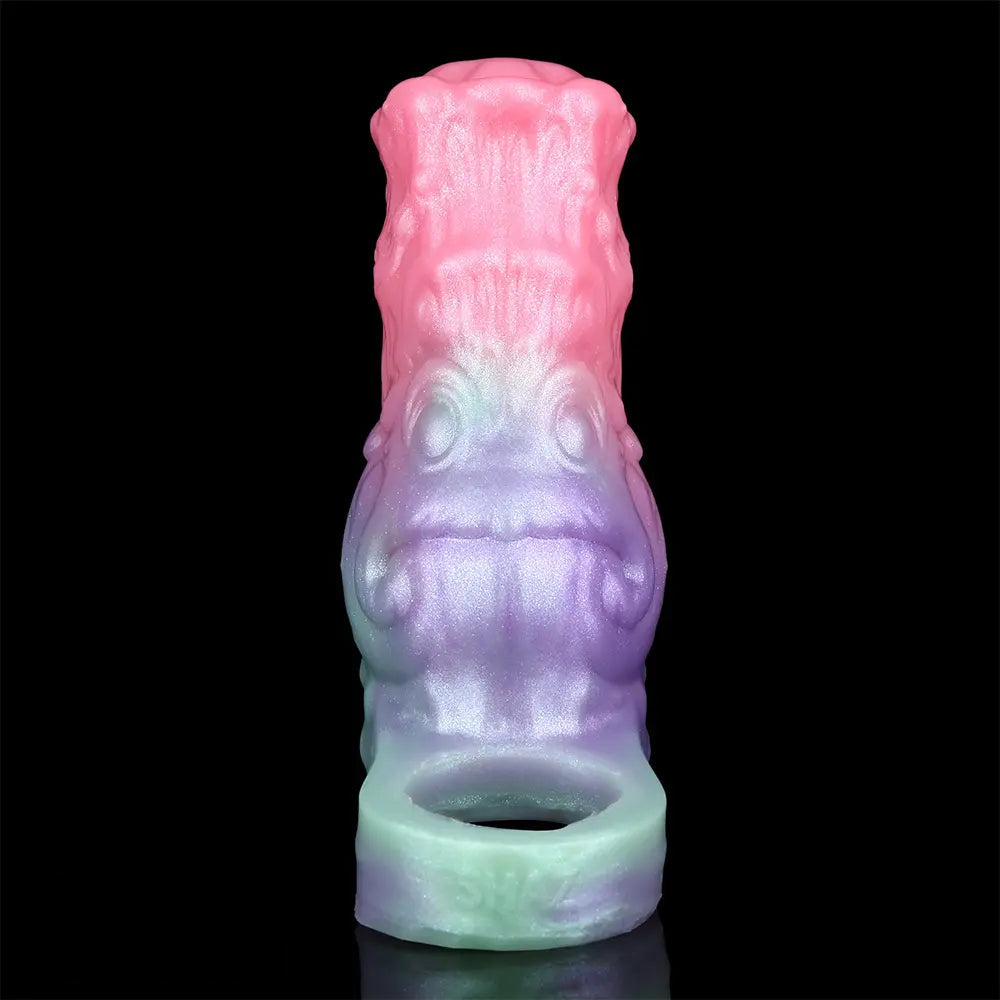 4.96in Silicone Soft Cock Fantasy Hollow Dildo Sleeve For Cock Extension