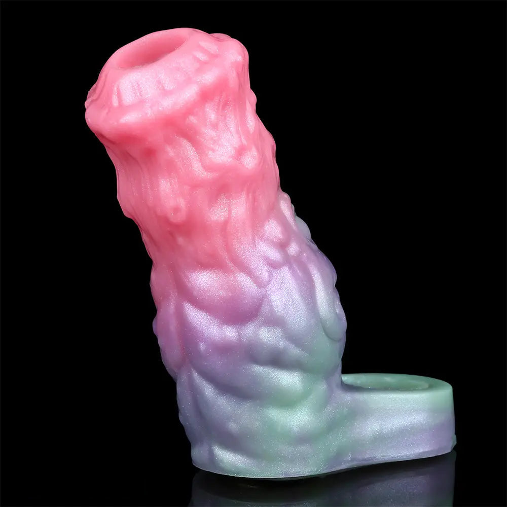 4.96in Silicone Soft Cock Fantasy Hollow Dildo Sleeve For Cock Extension