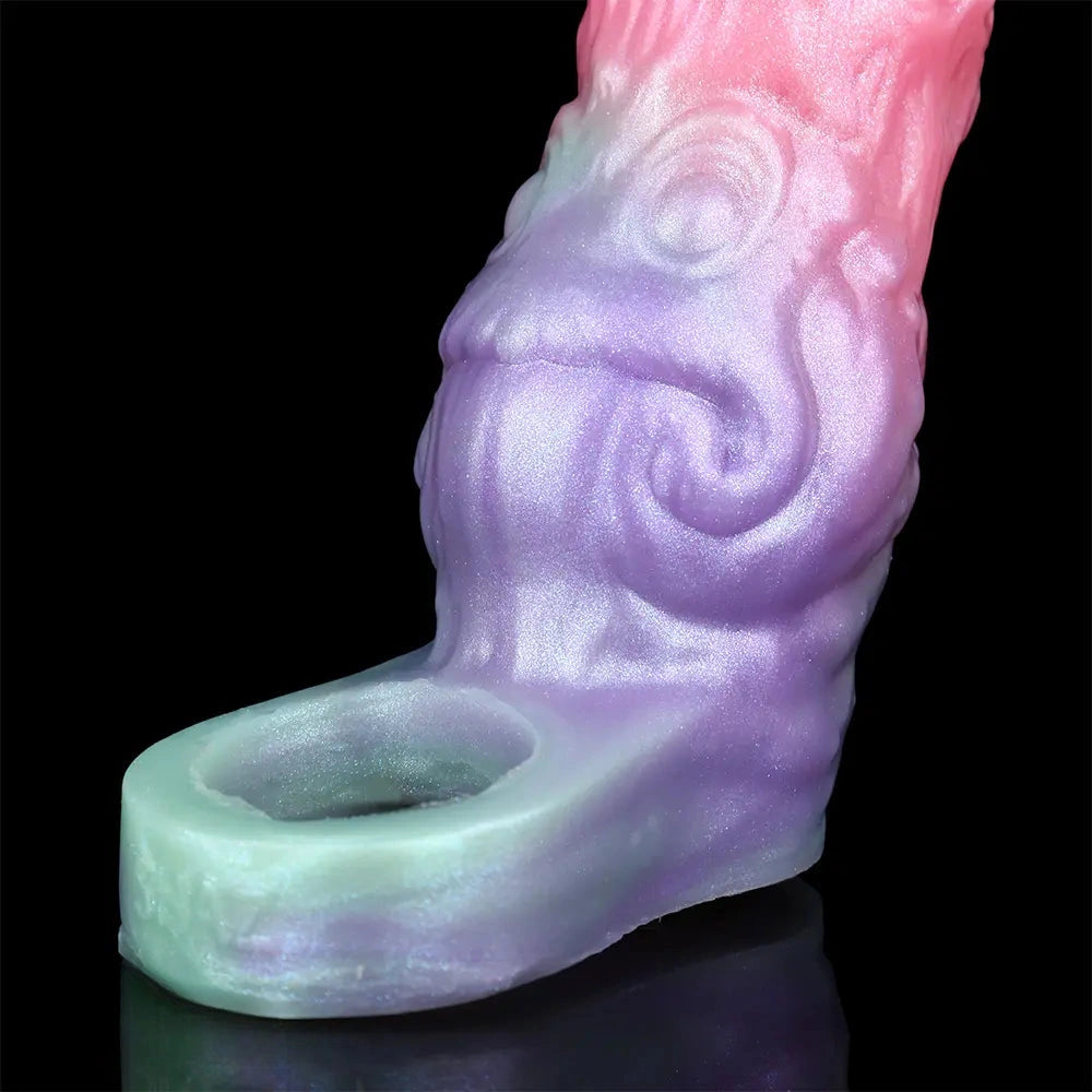 4.96in Silicone Soft Cock Fantasy Hollow Dildo Sleeve For Cock Extension