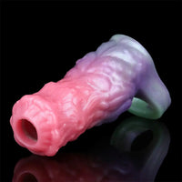 4.96in Silicone Soft Cock Fantasy Hollow Dildo Sleeve For Cock Extension