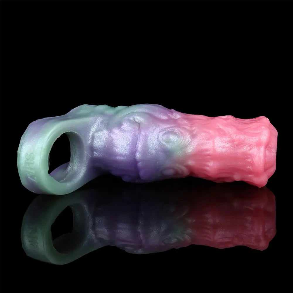 4.96in Silicone Soft Cock Fantasy Hollow Dildo Sleeve For Cock Extension