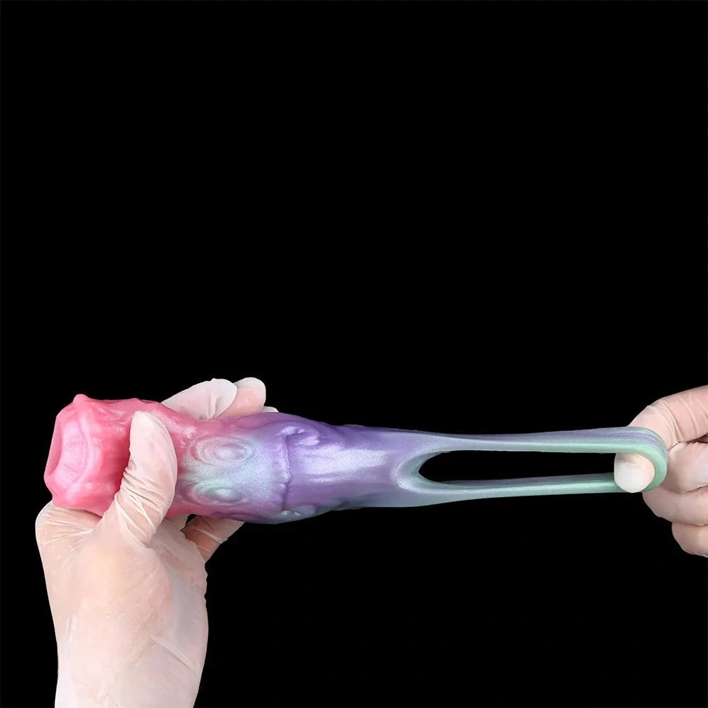 4.96in Silicone Soft Cock Fantasy Hollow Dildo Sleeve For Cock Extension