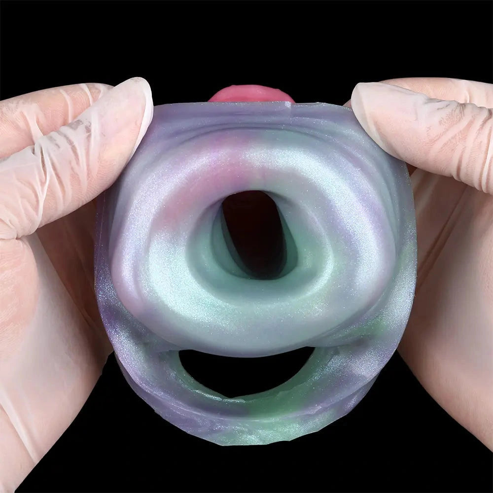 4.96in Silicone Soft Cock Fantasy Hollow Dildo Sleeve For Cock Extension