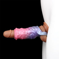 4.96in Silicone Soft Cock Fantasy Hollow Dildo Sleeve For Cock Extension