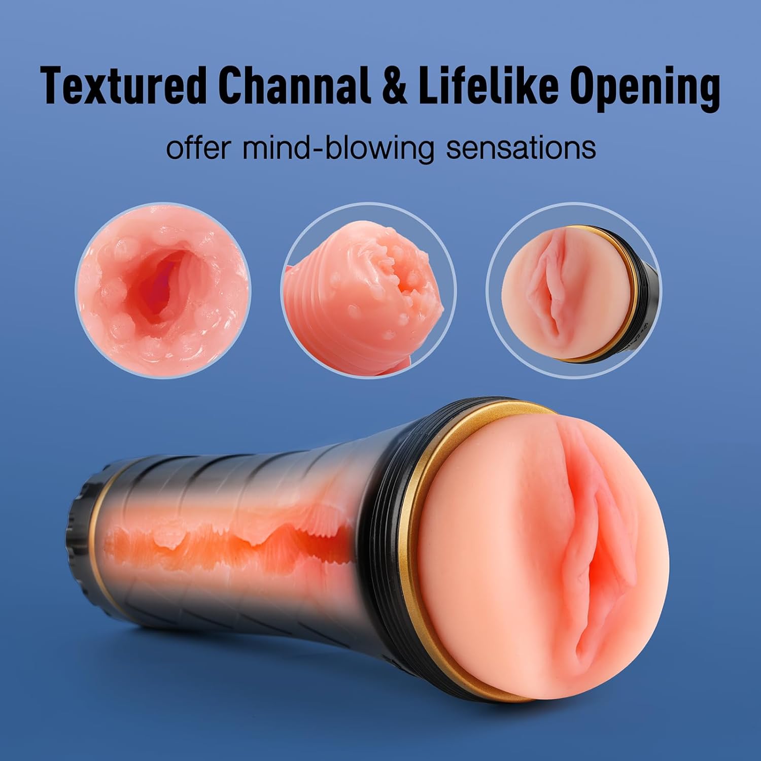Realistic Textured Vagina Pocket Pussy Male Masturbators Cup