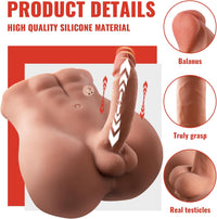 11.46Lb Realistic Male Torso Sex Doll With Thrusting Dildo & Anus