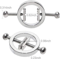 BDSM Metal Adjustable Nipple Clamps Set for Sex Games