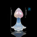 Aurora Peach Heart Acrylic Core Silicone Anal Plug with Petal Base - Lurevibe