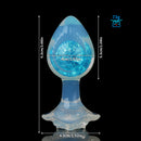 Woven Light Aurora Crystal Silicone Anal Plug with Sculpted Petal Base - Lurevibe