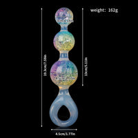 Aurora Spherical Graduated 3-Bead Anal Plug with Integrated Pull Ring