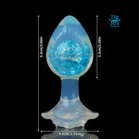 Woven Light Aurora Crystal Silicone Anal Plug with Sculpted Petal Base - Lurevibe