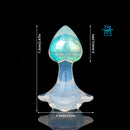 Aurora Peach Heart Acrylic Core Silicone Anal Plug with Petal Base - Lurevibe