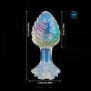 Aurora Ocean Wave Textured Crystal Silicone Anal Plug - Lurevibe