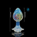 Woven Light Aurora Crystal Silicone Anal Plug with Sculpted Petal Base - Lurevibe
