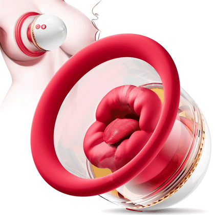 Angel Kiss Mouth Biting Vacuum Suction Breast Massager
