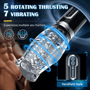 Gawk Gawk 6000 Amber 5.0 Double Egg Vibrators 5 Thrusting 7 Vibrating Oral Sex Handheld Male Masturbation Cup