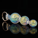 Aurora Peapod Graduated Anal Beads Plug with Metal Pull Ring