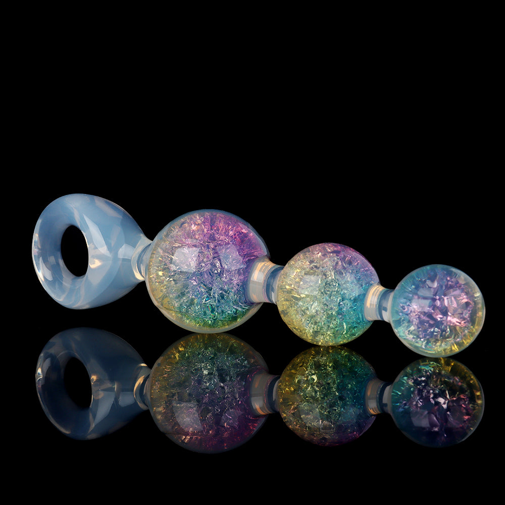 Aurora Spherical Graduated 3-Bead Anal Plug with Integrated Pull Ring