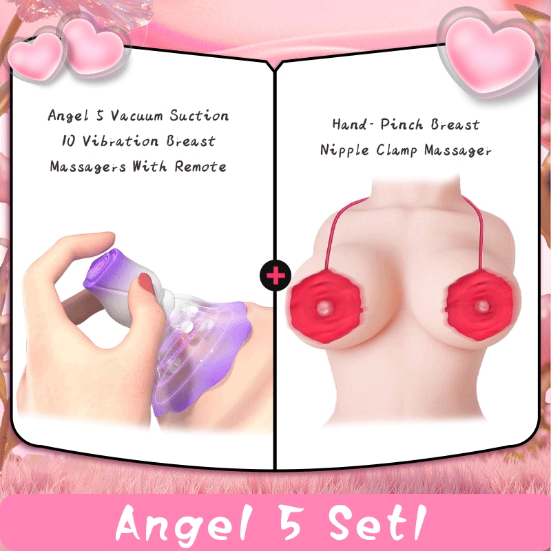 YEAIN Rose Nipple Stimulation Vibrators Manual Sucking Teasing Nipple Toy (A Pair)