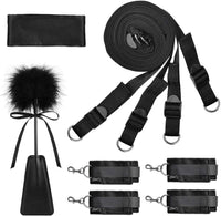 Sex Bondage BDSM Restraints Set with Blindfold and Tickler For Bedroom sex