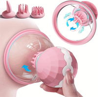 Nipple Rotation Vibrator Breast Suckers Massager for Women (A Pair)