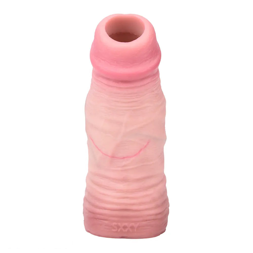 5.03in Strap on Penis Extender Cock Sleeve Liquid Silicone G-Spot Dildo