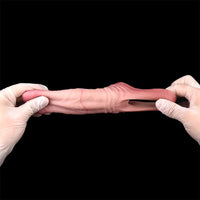 5.03in Strap on Penis Extender Cock Sleeve Liquid Silicone G-Spot Dildo