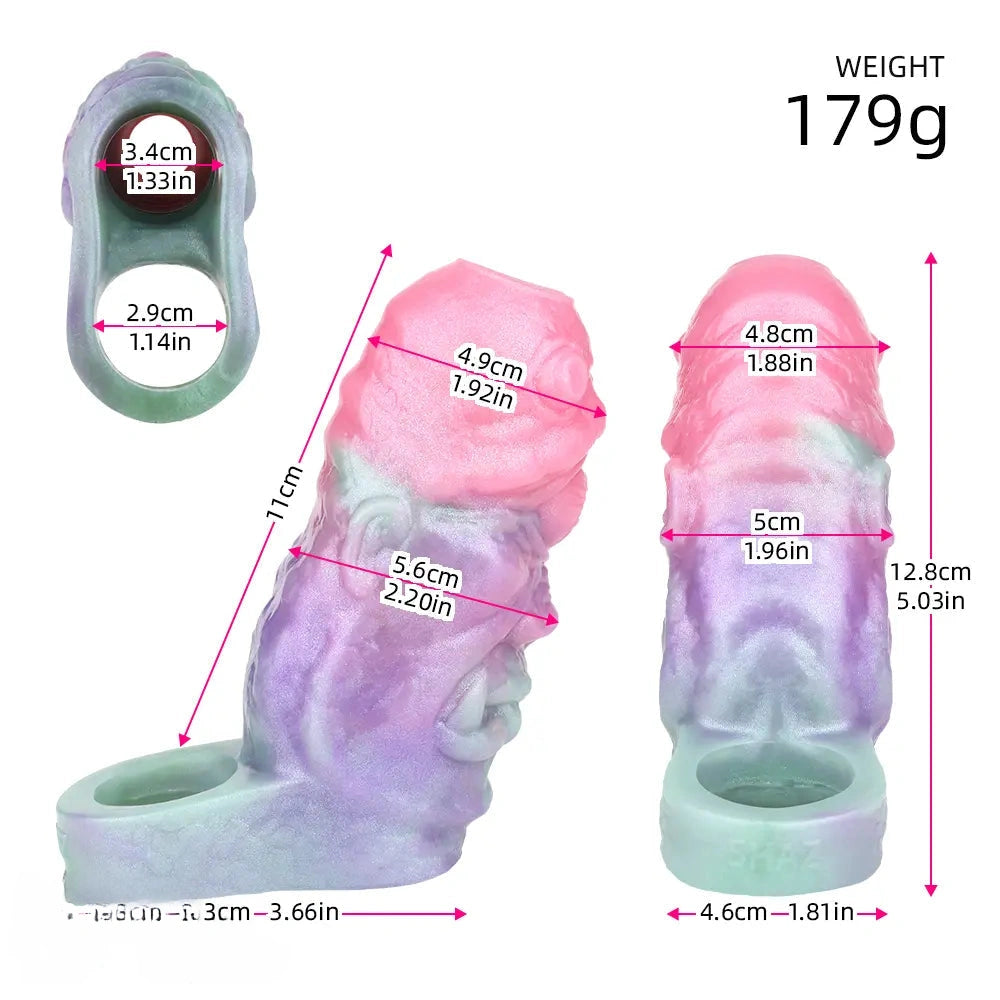 5.03in Velvet Pulse SHAZ-3019 Fantasy Hollow Dildo Sleeve For Extension