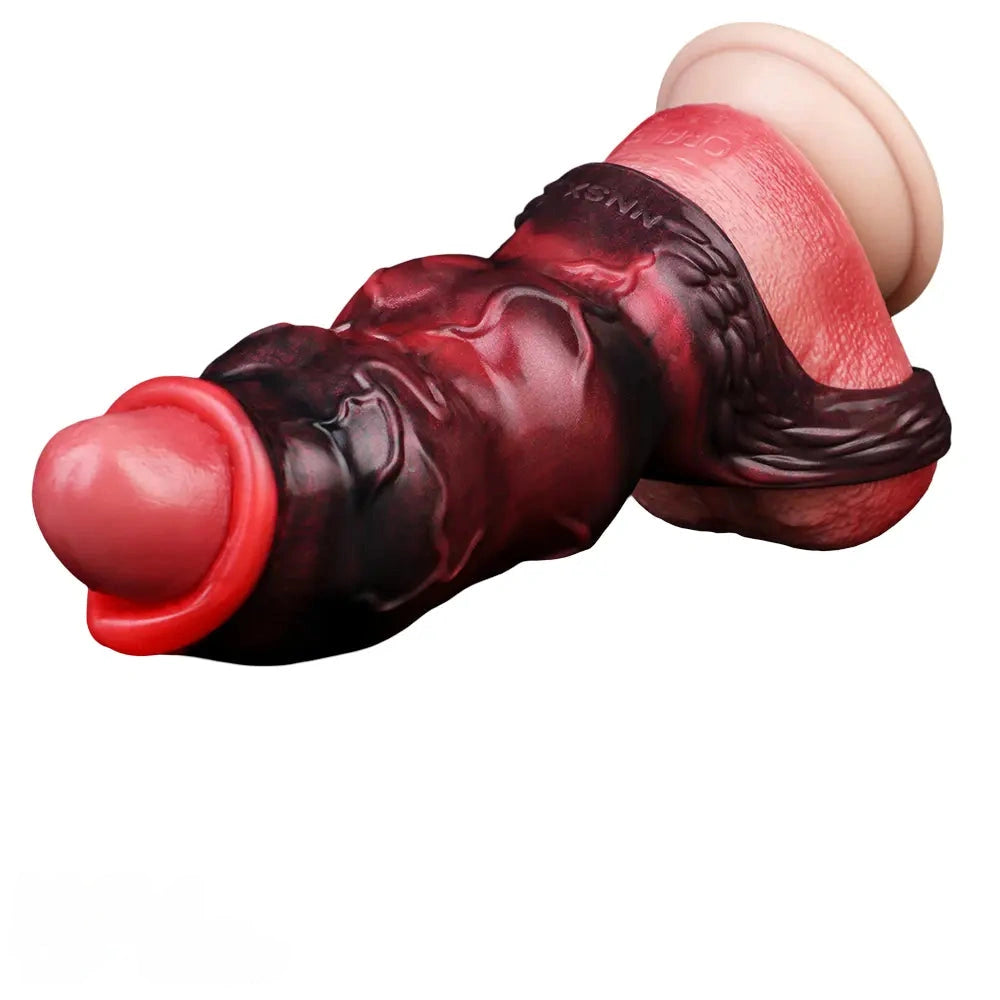 5.04in 5.91in 6.69in Knot Fantasy Odd Soft Dildo Sleeve Cock Extender