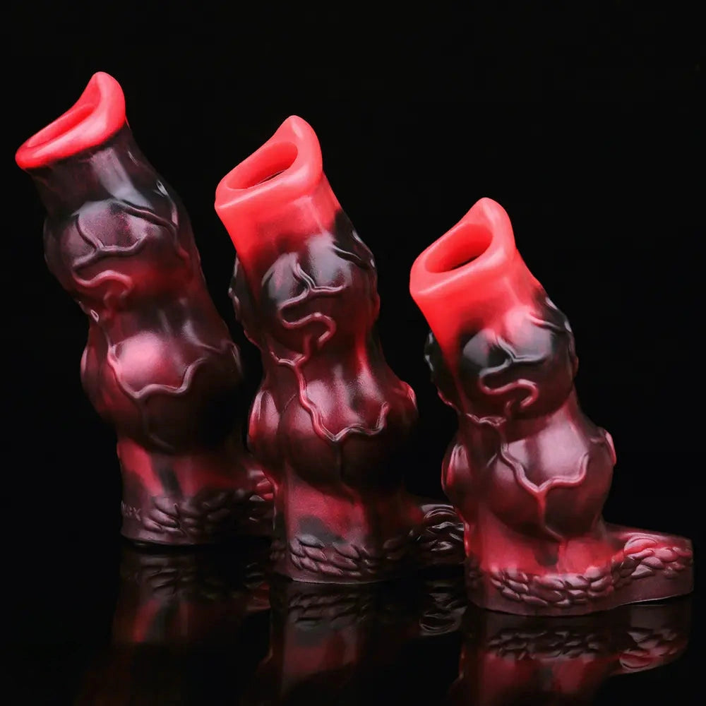 5.04in 5.91in 6.69in Knot Fantasy Odd Soft Dildo Sleeve Cock Extender