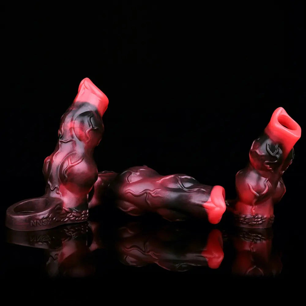 5.04in 5.91in 6.69in Knot Fantasy Odd Soft Dildo Sleeve Cock Extender