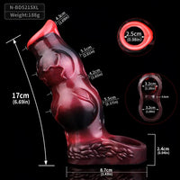 5.04in 5.91in 6.69in Knot Fantasy Odd Soft Dildo Sleeve Cock Extender