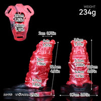 5.07in Hollow Dildo Keel Vibration Strapon Remote Cock Sleeve With Cock Ring