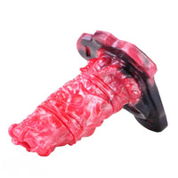 5.07in Hollow Dildo Keel Vibration Strapon Remote Cock Sleeve With Cock Ring