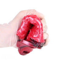 5.07in Hollow Dildo Keel Vibration Strapon Remote Cock Sleeve With Cock Ring
