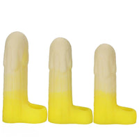 5.11in 5.31in 5.51in Banana Fantasy Hollow Dildo Sleeve Liquid Silicone Cock