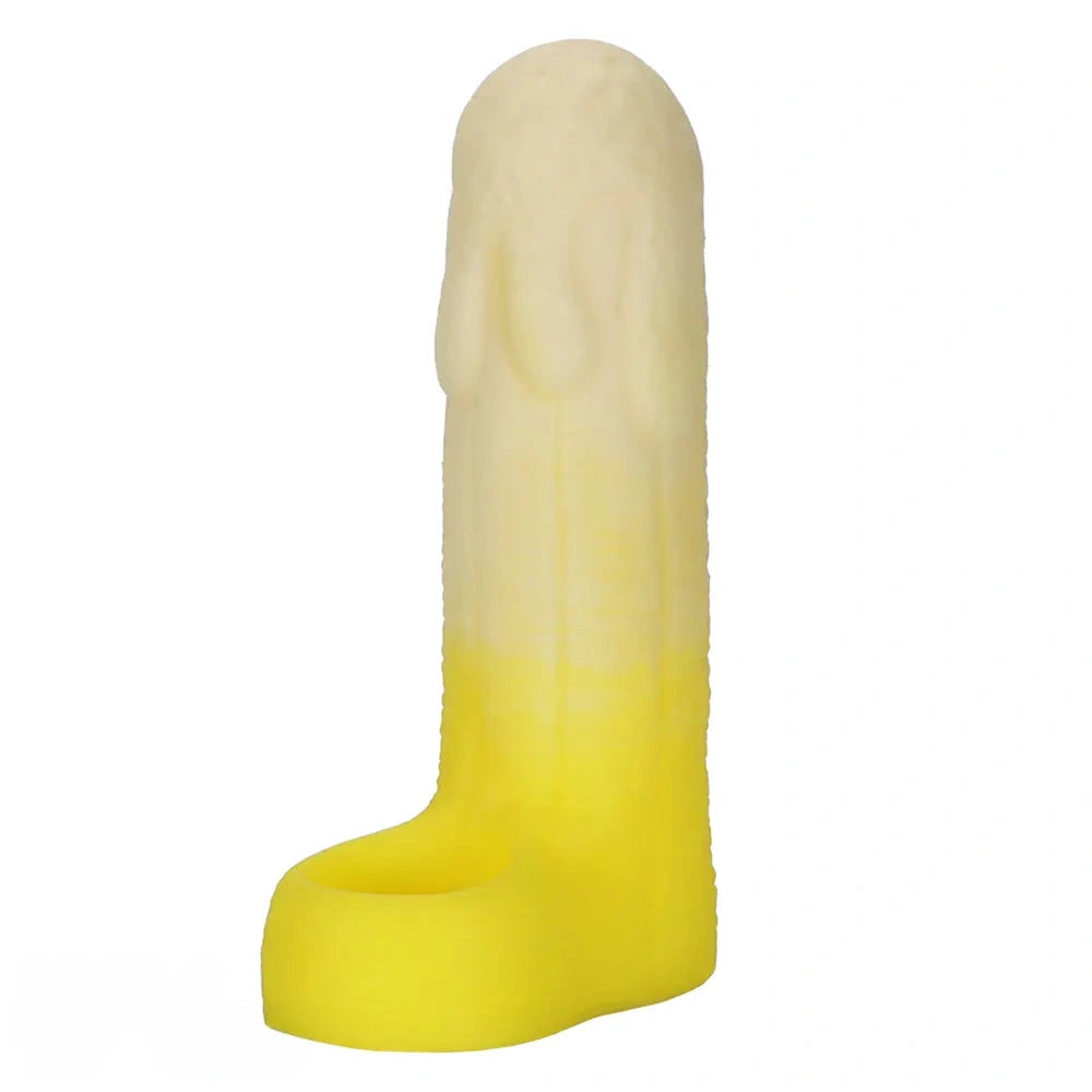 5.11in 5.31in 5.51in Banana Fantasy Hollow Dildo Sleeve Liquid Silicone Cock