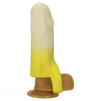 5.11in 5.31in 5.51in Banana Fantasy Hollow Dildo Sleeve Liquid Silicone Cock