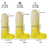 5.11in 5.31in 5.51in Banana Fantasy Hollow Dildo Sleeve Liquid Silicone Cock