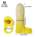 5.11in 5.31in 5.51in Banana Fantasy Hollow Dildo Sleeve Liquid Silicone Cock