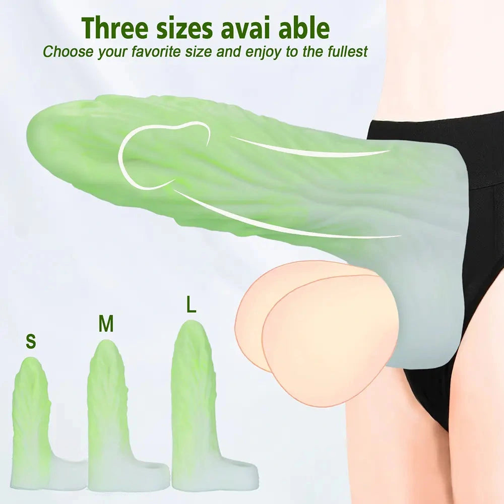 5.11in 5.51in 5.9in Thick Vegetable Cock Hollow Sleeve Cabbage Penis Condom