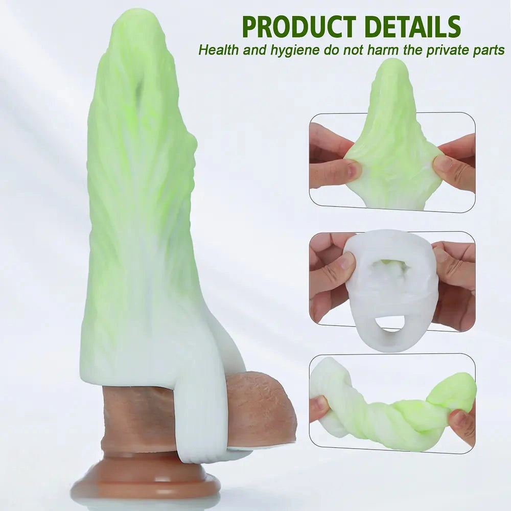 5.11in 5.51in 5.9in Thick Vegetable Cock Hollow Sleeve Cabbage Penis Condom