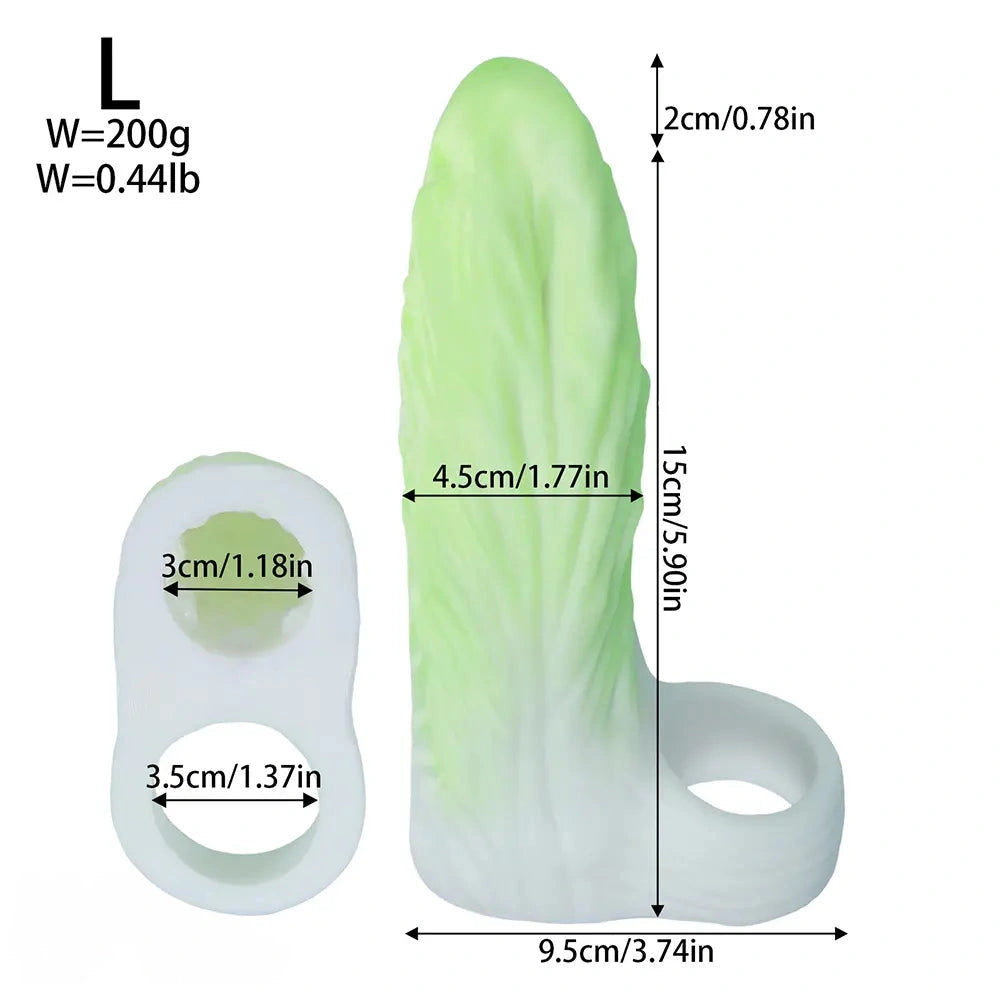 5.11in 5.51in 5.9in Thick Vegetable Cock Hollow Sleeve Cabbage Penis Condom