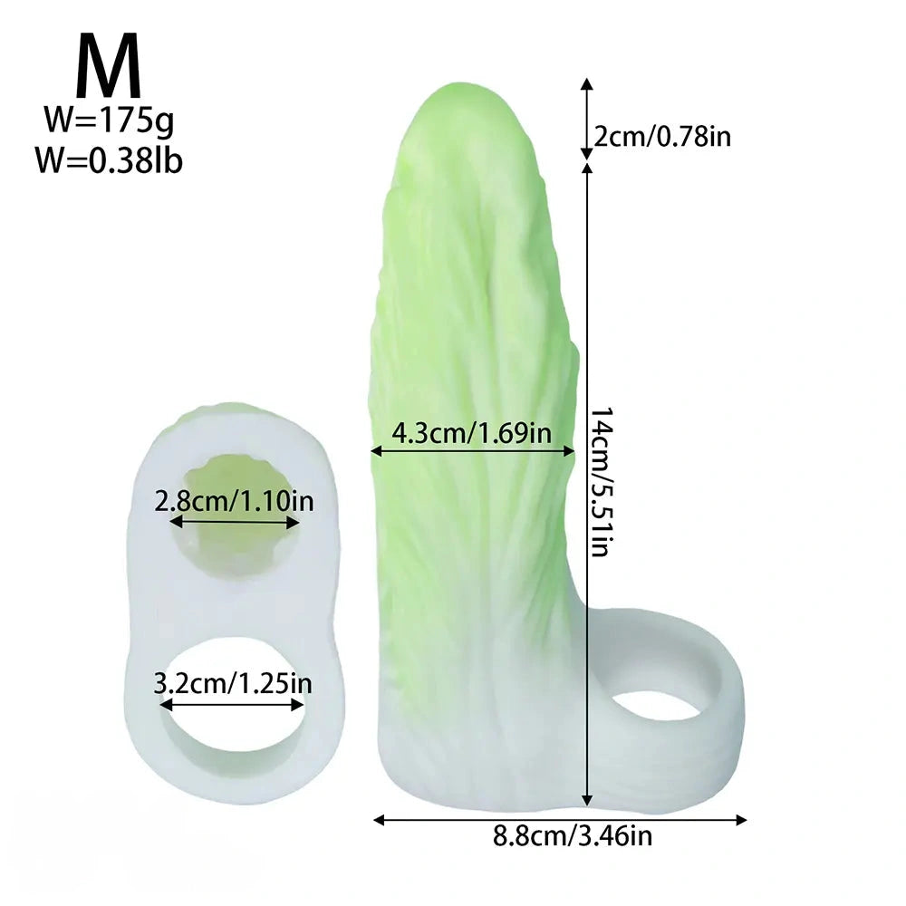 5.11in 5.51in 5.9in Thick Vegetable Cock Hollow Sleeve Cabbage Penis Condom