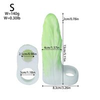 5.11in 5.51in 5.9in Thick Vegetable Cock Hollow Sleeve Cabbage Penis Condom