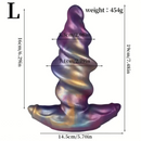 5.11in 6.29in 7.48in Spiral-Shaped Anchored Small Silicone Dildo Plug