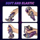 5.11in 6.29in 7.48in Spiral-Shaped Anchored Small Silicone Dildo Plug