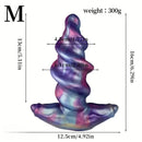 5.11in 6.29in 7.48in Spiral-Shaped Anchored Small Silicone Dildo Plug